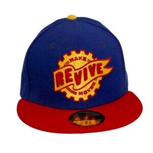 New Era 59Fifty Revive Skateboards Colorful Fitted Baseball Hat Size 7 3/8